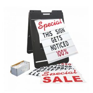 a-frame sign with removable lettering