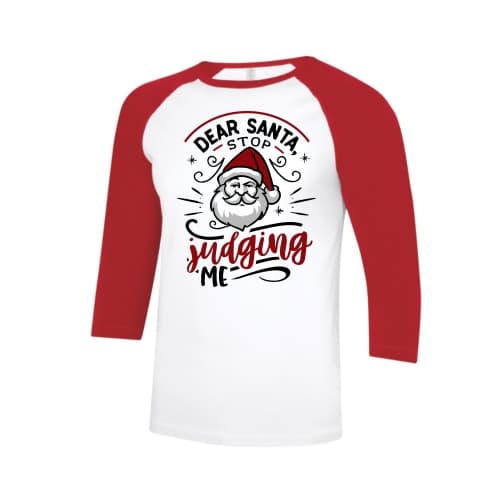 santa stop judging me shirt