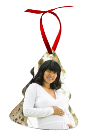 Custom printed tree shaped ornament