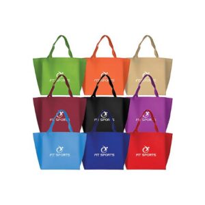 Budget grocery tot in different colours with custom print