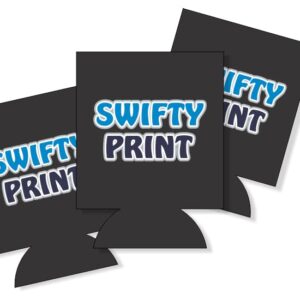 Swifty Print Can Cooler in black with custom print