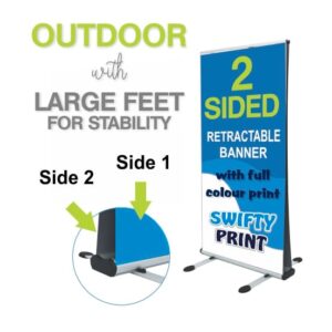 Outdoor retractable banner 2 sided with custom print