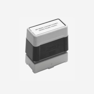 Custom printed stamp with black ink from Swifty Print in Cambridge